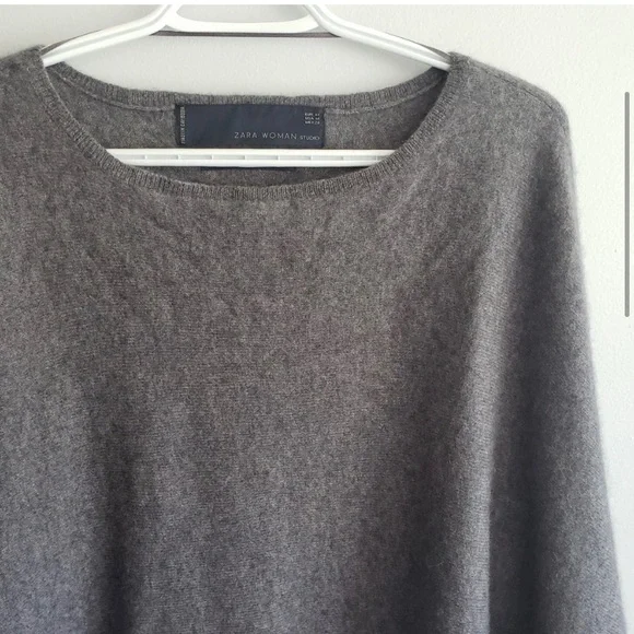 Zara Cashmere Oversized Batwing Sweater - Picture 2 of 8